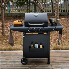 3 burner gas grill BBQ