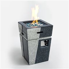 Modern Outdoor Garden Gas Fire Pit in Grey