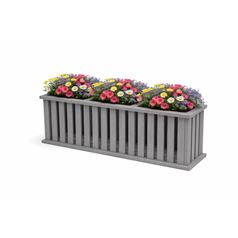Triple Garden Planter in Grey