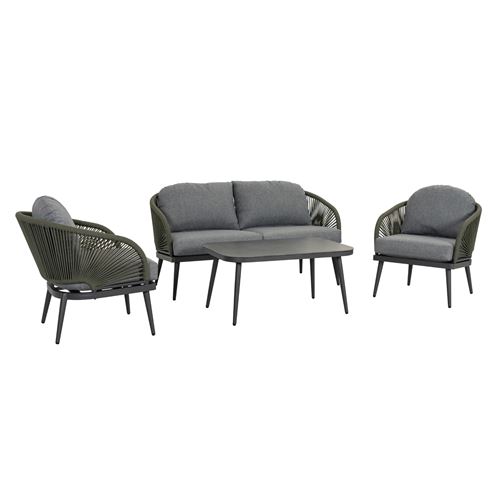 NAVA 4 Piece Garden Furniture Set - Sofa, x2 Chairs and Table