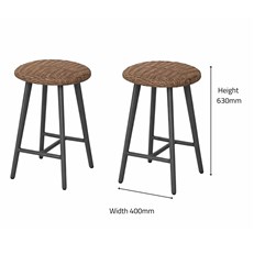 Outdoor Kitchen BBQ Table and Bar Stool Set