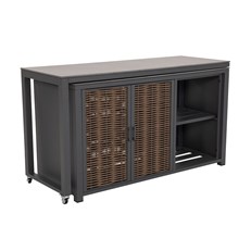 Outdoor Kitchen BBQ Table and Bar Stool Set