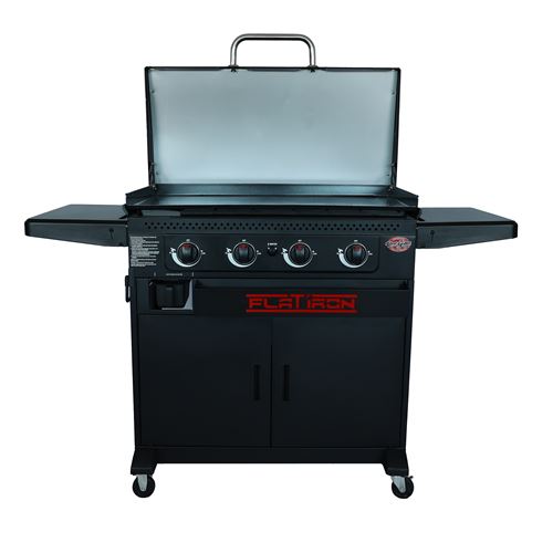 Char-Griller - Flat Iron 4 Burner Premium Gas Griddle / Plancha (with UK regulator)