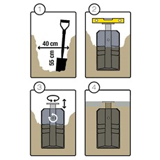 Easily installed without the need for concrete