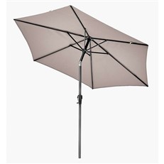 Tilt mechanism of the Riva parasol in taupe