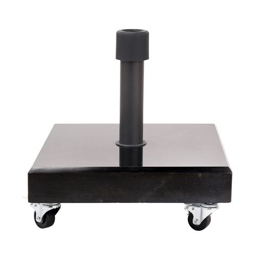 Rome 40kg Garden Parasol Wheeled Base in Polished Black Granite