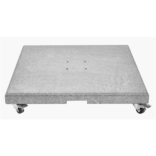 Salerno Wheeled Parasol Base 90kg Hammered Grey Granite