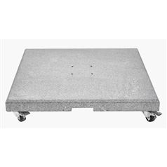 Salerno Wheeled Parasol Base 90kg Hammered Grey Granite