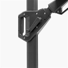 All aluminium pole with cast aluminium handle