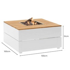Dimensions of the fire table