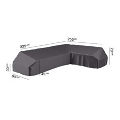 Protective AeroCover for Long Left Hand L-Shape High Back Corner Garden Lounge Furniture