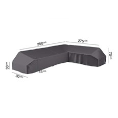 Protective AeroCover for Long Left Hand L-Shape High Back Corner Garden Lounge Furniture