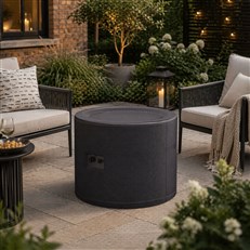 Protective AeroCover for Round Fire Tables