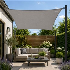 Nesling square waterproof shade sail in grey