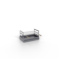 powder-coated steel and stainless steel 