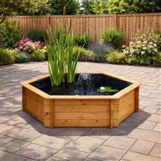 Raised Hexagon Garden Solar Pond Set