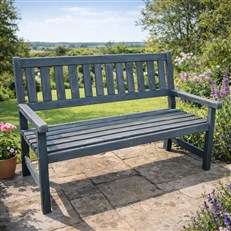 Grey Johanna 2-Seater Garden Bench