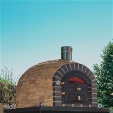 Horacio Wood Fired Outdoor Oven Champaigne – Handmade Clay Pizza & Bread Oven