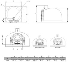 Horacio Wood Fired Outdoor Oven Silver – Handmade Clay Pizza & Bread Oven