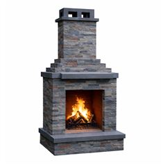 Callow Dark Stone Outdoor Wood Burning Fireplace Self Assembly Kit