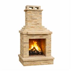Callow Light Stone Outdoor Wood Burning Fireplace Self Assembly Kit