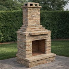 Callow Light Stone Outdoor Wood Burning Fireplace Self Assembly Kit