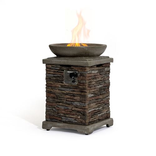 Slate Effect Gas Fire Pit