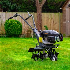 Petrol-Powered Garden Tiller Rotavator Cultivator LONCIN Engine 1P65FE-2 / 6HP 166cc Auto Choke - Working Width 36 or 60cm