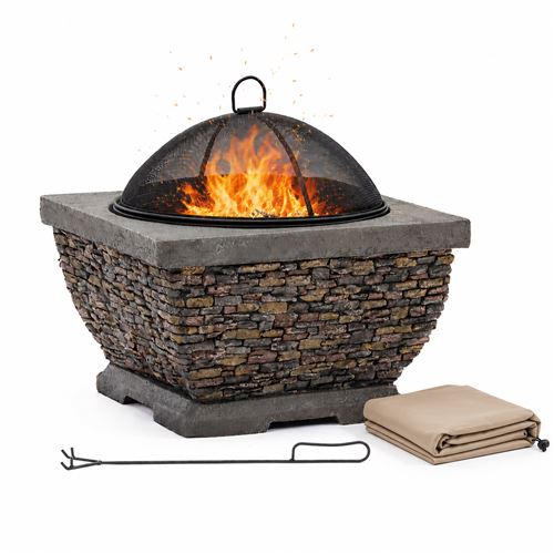 Premium Wood Burning Stone Fire Pit