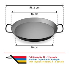 46cm Paella Set with Gas Burner and Skimming Spoon