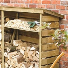 Large Double Firewood Log Store