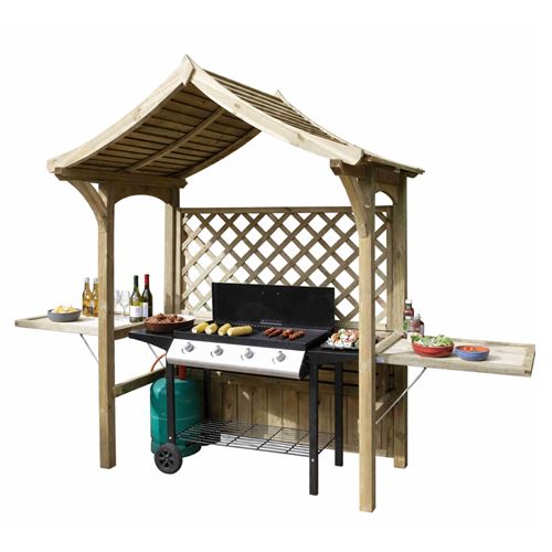 Garden BBQ Shelter and Arbour Seat
