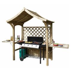 Garden BBQ Shelter and Arbour Seat