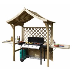 Garden BBQ Shelter and Arbour Seat