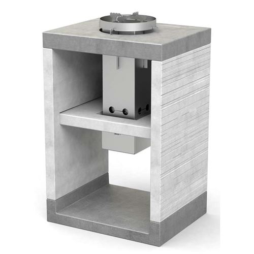 Venit Side Stand with Built-in Wood Burning Stove