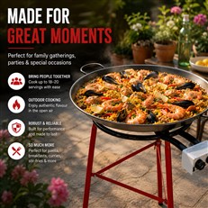 70cm Paella Set with Double Gas Burner